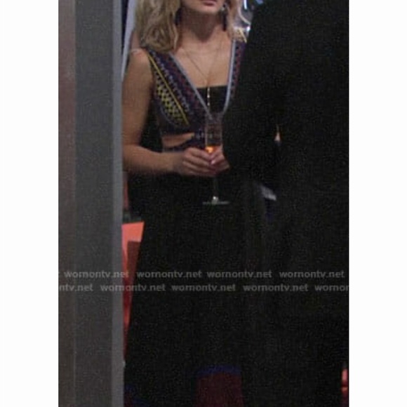 BCBGMaxazaria Embroidered Handkerchief Dress - Picture 4 of 5